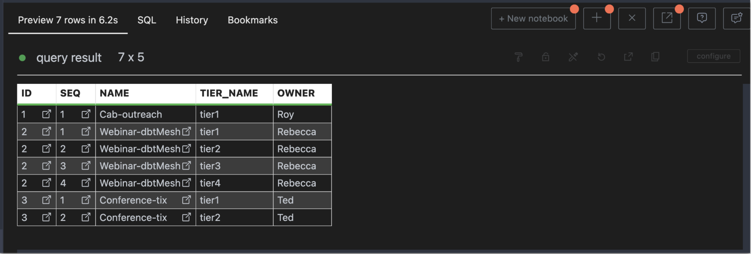 Preview results